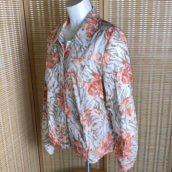 🔷Appleseed’s DreamFlex Floral Jean Jacket Size 16 - Picture 3 of 8